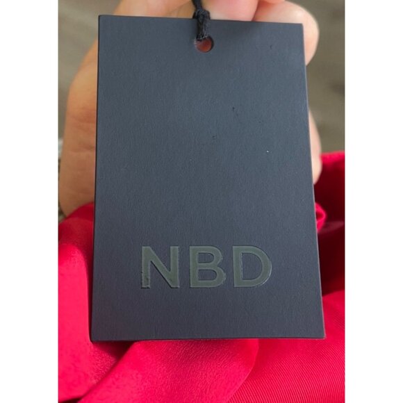 NBD Elodie Red Satin Corset Cocktail Maxi Dress Size XL Revolve Party Event - Picture 12 of 13